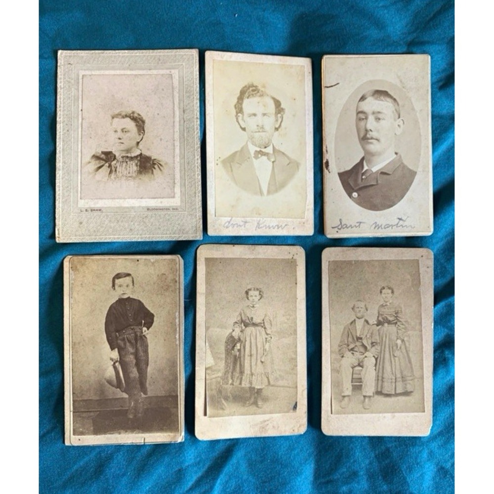 Lot of 6 Original Cabinet Card B&W Portrait Photos by Wilson, Harris & Clark - Picture 1 of 11